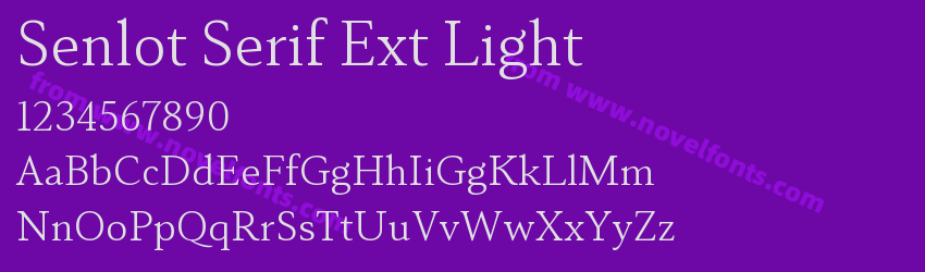 Senlot Serif Ext LightPreview Senlot Serif Ext LightPreview