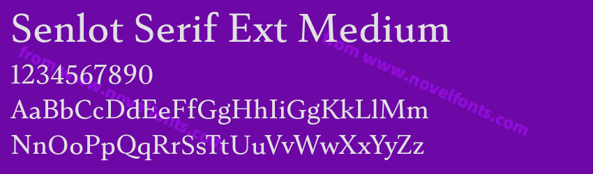 Senlot Serif Ext MediumPreview Senlot Serif Ext MediumPreview