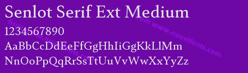Senlot Serif Ext MediumPreview Senlot Serif Ext MediumPreview