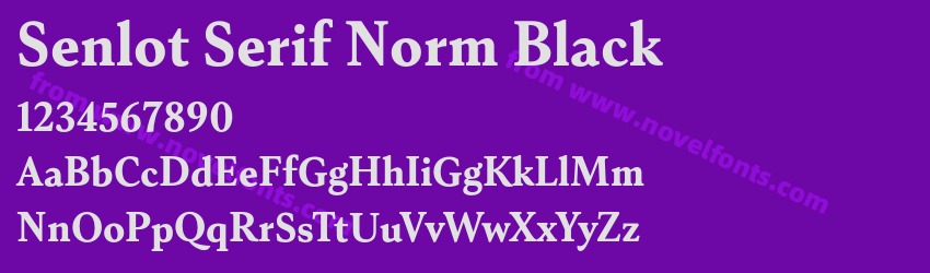 Senlot Serif Norm BlackPreview Senlot Serif Norm BlackPreview