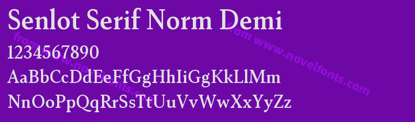 Senlot Serif Norm DemiPreview Senlot Serif Norm DemiPreview