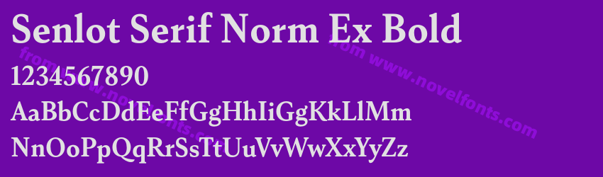 Senlot Serif Norm Ex BoldPreview Senlot Serif Norm Ex BoldPreview