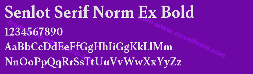 Senlot Serif Norm Ex BoldPreview Senlot Serif Norm Ex BoldPreview