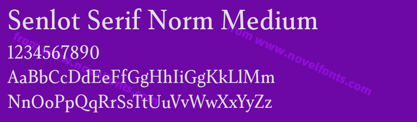 Senlot Serif Norm MediumPreview Senlot Serif Norm MediumPreview