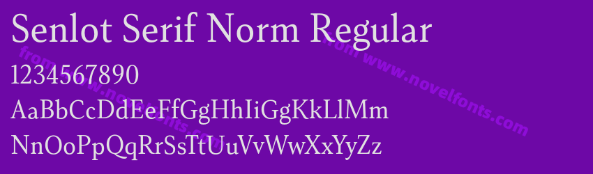 Senlot Serif Norm RegularPreview Senlot Serif Norm RegularPreview