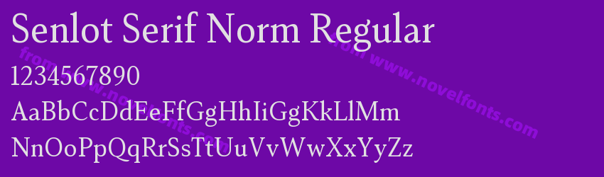 Senlot Serif Norm RegularPreview Senlot Serif Norm RegularPreview