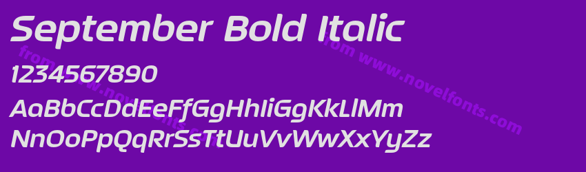 September Bold ItalicPreview September Bold ItalicPreview