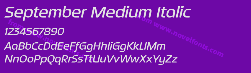 September Medium ItalicPreview September Medium ItalicPreview