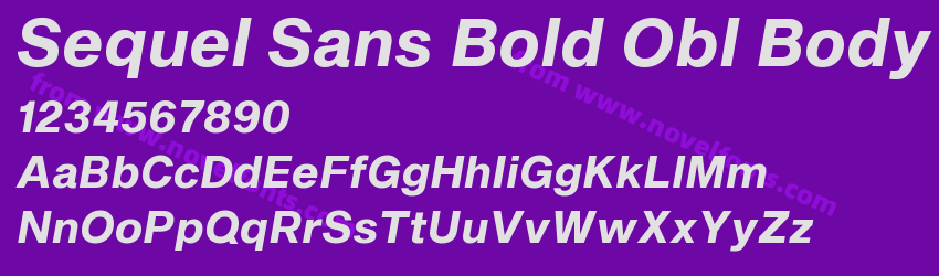 Sequel Sans Bold Obl BodyPreview Sequel Sans Bold Obl BodyPreview