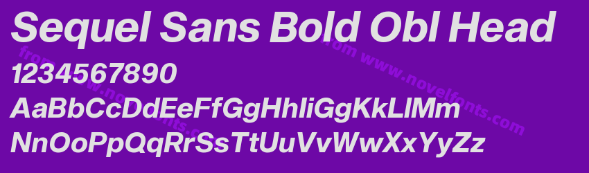 Sequel Sans Bold Obl HeadPreview Sequel Sans Bold Obl HeadPreview
