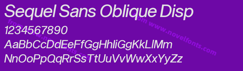 Sequel Sans Oblique DispPreview Sequel Sans Oblique DispPreview