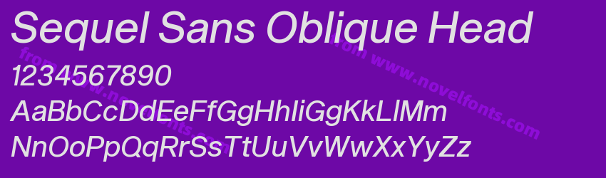 Sequel Sans Oblique HeadPreview Sequel Sans Oblique HeadPreview