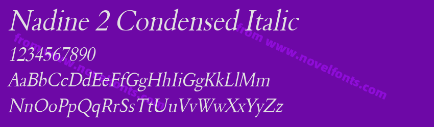 Nadine 2 Condensed ItalicPreview