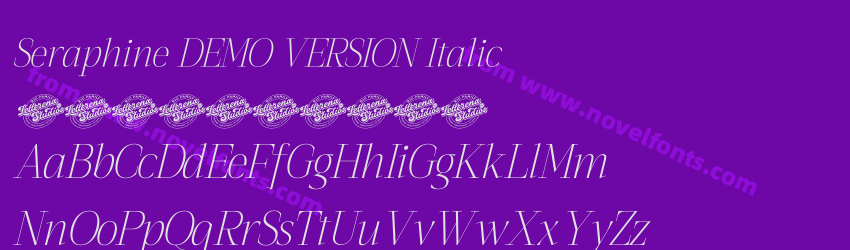 Seraphine DEMO VERSION ItalicPreview Seraphine DEMO VERSION ItalicPreview