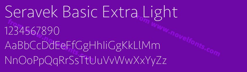 Seravek Basic Extra LightPreview Seravek Basic Extra LightPreview
