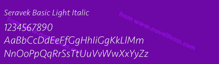 Seravek Basic Light ItalicPreview Seravek Basic Light ItalicPreview