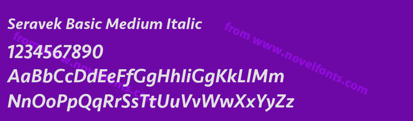 Seravek Basic Medium ItalicPreview Seravek Basic Medium ItalicPreview