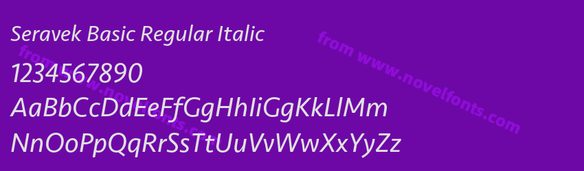 Seravek Basic Regular ItalicPreview Seravek Basic Regular ItalicPreview