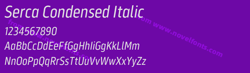 Serca Condensed ItalicPreview Serca Condensed ItalicPreview
