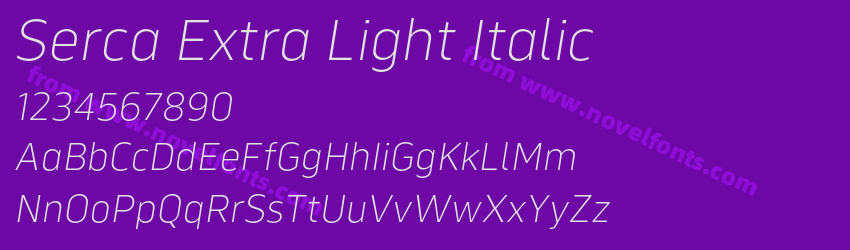 Serca Extra Light ItalicPreview Serca Extra Light ItalicPreview