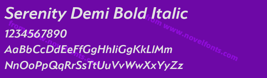 Serenity Demi Bold ItalicPreview Serenity Demi Bold ItalicPreview
