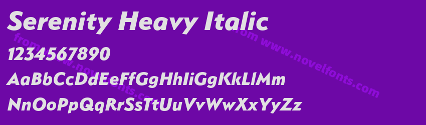 Serenity Heavy ItalicPreview Serenity Heavy ItalicPreview