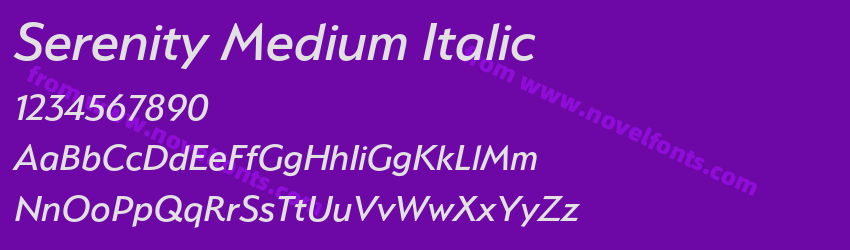 Serenity Medium ItalicPreview Serenity Medium ItalicPreview
