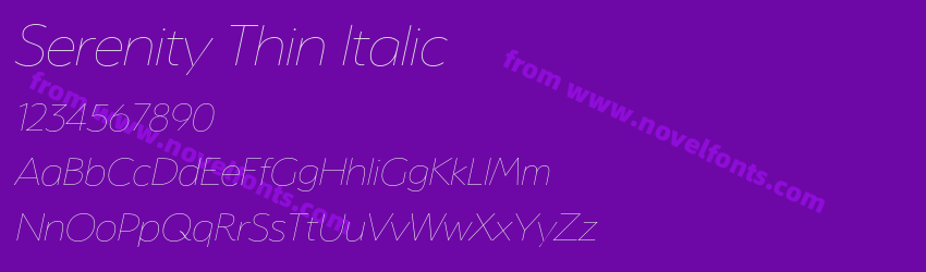 Serenity Thin ItalicPreview Serenity Thin ItalicPreview