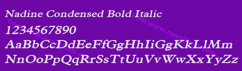 Nadine Condensed Bold ItalicPreview