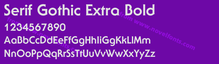 Serif Gothic Extra BoldPreview Serif Gothic Extra BoldPreview