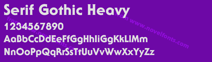 Serif Gothic HeavyPreview Serif Gothic HeavyPreview