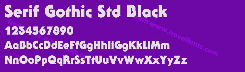 Serif Gothic Std BlackPreview Serif Gothic Std BlackPreview