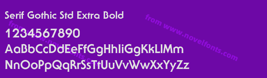 Serif Gothic Std Extra BoldPreview Serif Gothic Std Extra BoldPreview