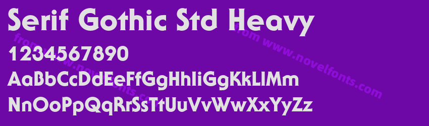 Serif Gothic Std HeavyPreview Serif Gothic Std HeavyPreview