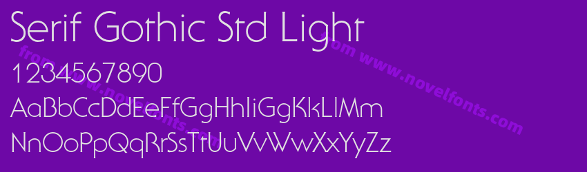 Serif Gothic Std LightPreview Serif Gothic Std LightPreview