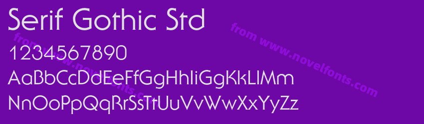 Serif Gothic StdPreview Serif Gothic StdPreview