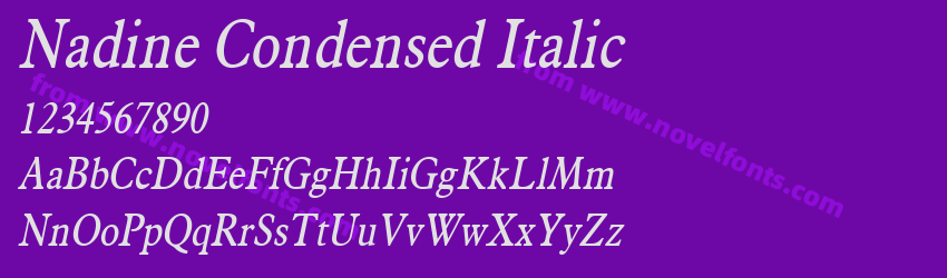 Nadine Condensed ItalicPreview