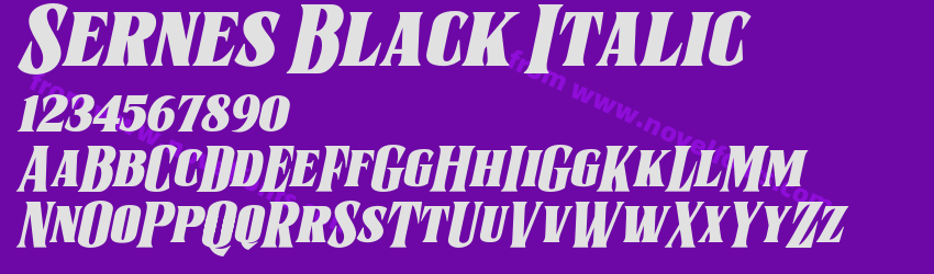 Sernes Black ItalicPreview Sernes Black ItalicPreview