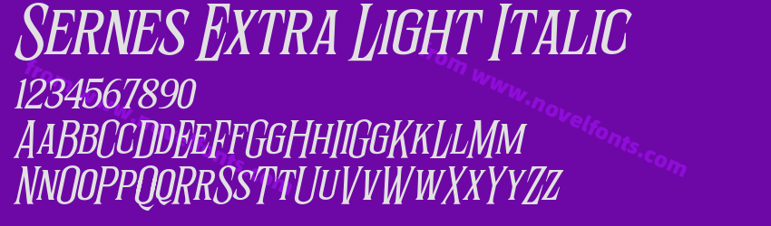 Sernes Extra Light ItalicPreview Sernes Extra Light ItalicPreview