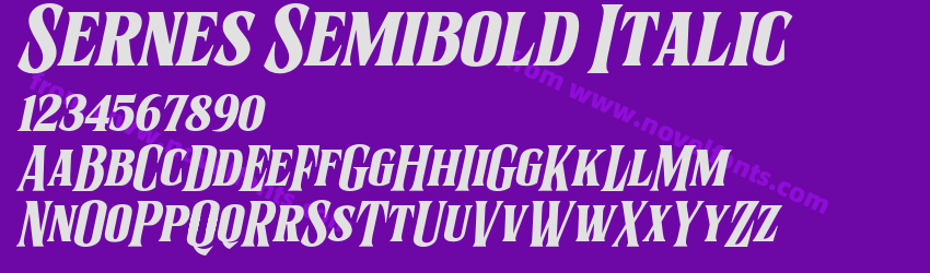 Sernes Semibold ItalicPreview Sernes Semibold ItalicPreview