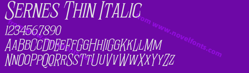 Sernes Thin ItalicPreview Sernes Thin ItalicPreview