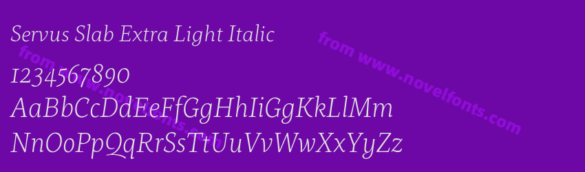 Servus Slab Extra Light ItalicPreview Servus Slab Extra Light ItalicPreview