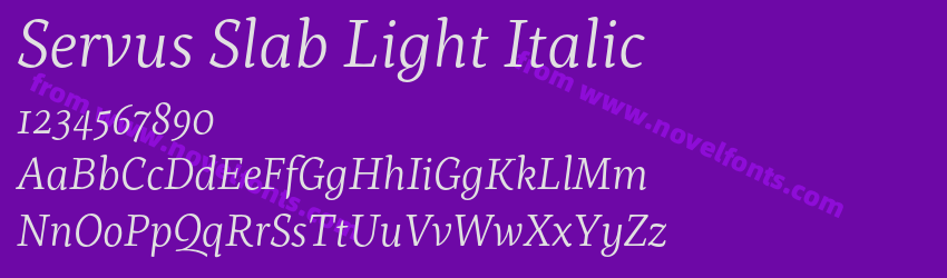 Servus Slab Light ItalicPreview Servus Slab Light ItalicPreview