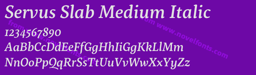 Servus Slab Medium ItalicPreview Servus Slab Medium ItalicPreview