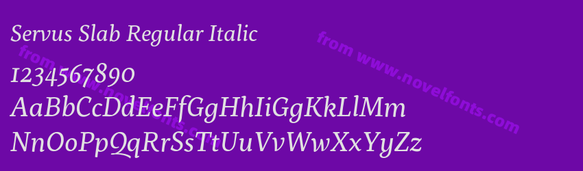 Servus Slab Regular ItalicPreview Servus Slab Regular ItalicPreview
