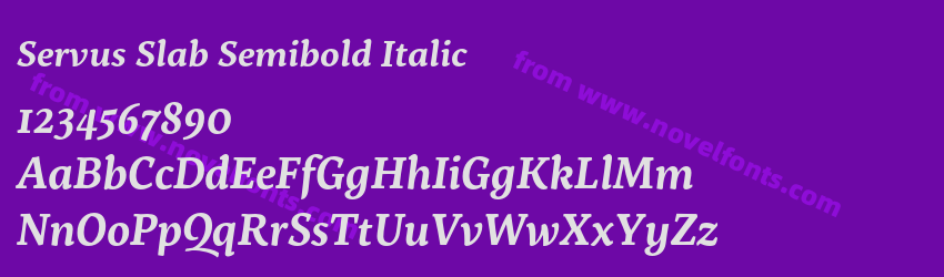 Servus Slab Semibold ItalicPreview Servus Slab Semibold ItalicPreview