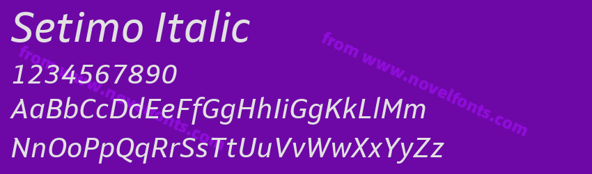 Setimo ItalicPreview Setimo ItalicPreview