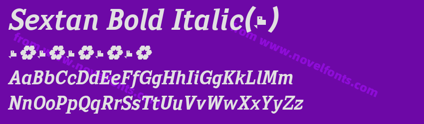Sextan Bold ItalicPreview Sextan Bold ItalicPreview