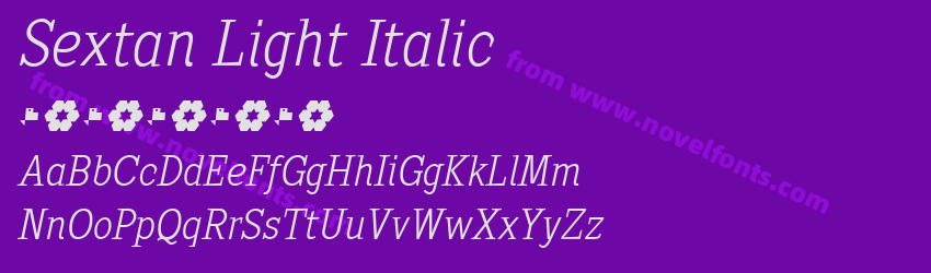 Sextan Light ItalicPreview Sextan Light ItalicPreview