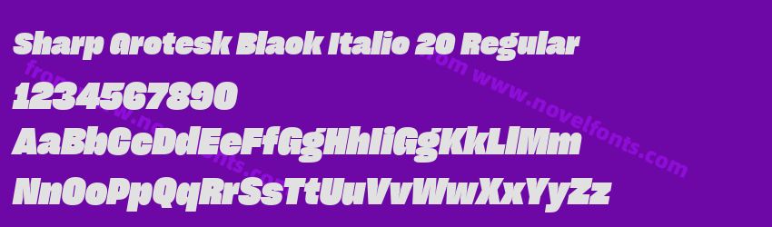 Sharp Grotesk Black Italic 20 RegularPreview Sharp Grotesk Black Italic 20 RegularPreview